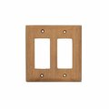 Whitecap Teak Double Rock Switch Plate 60180